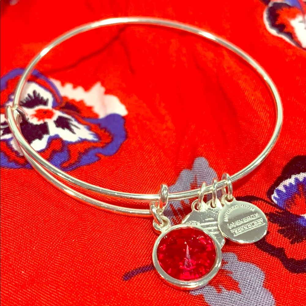 Alex and Ani July Birthstone Silver Bracelet
